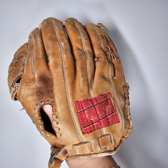 Vintage Rawlings Baseball Glove RBG 36BO Leather 12" Adult Right Hand Throw Tan - Picture 3 of 9